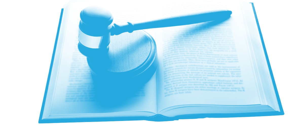 Gavel and book.